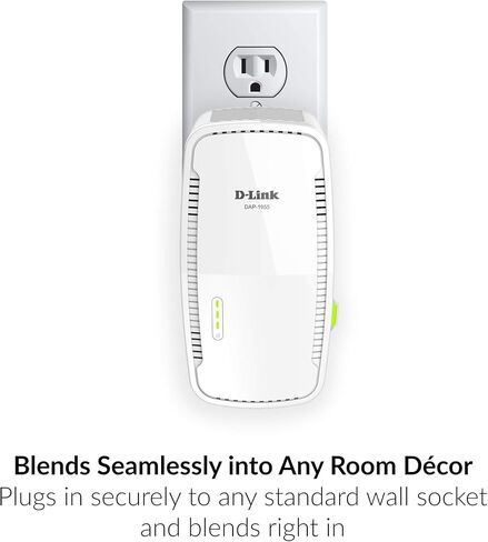 D-Link شبكة موسع نطاق WiFi جيجابت AC1900 ثنائي النطاق لاسلكي أو منفذ إيثرنت (DAP-1955-US) (متجدد) in Saudi Arabia