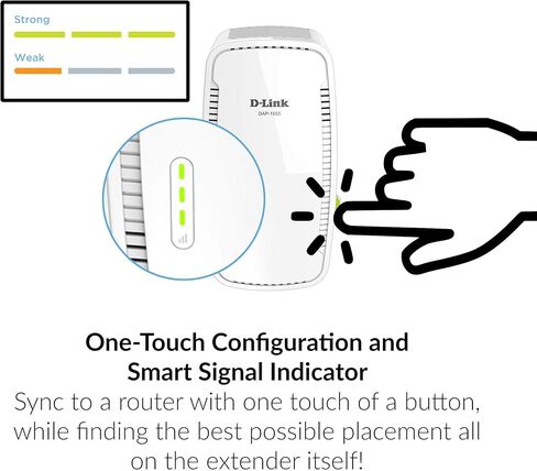D-Link شبكة موسع نطاق WiFi جيجابت AC1900 ثنائي النطاق لاسلكي أو منفذ إيثرنت (DAP-1955-US) (متجدد) in Saudi Arabia