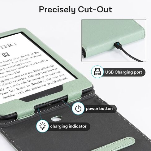 CoBak Case for 6.8" Kindle Paperwhite - New PU Leather Cover with Stand, Mutil-Angles, Auto Sleep-Wake for Kindle Paperwhite 11th Generation 6.8'' and Signature Edition 2021 Released, Swcl in Saudi Arabia