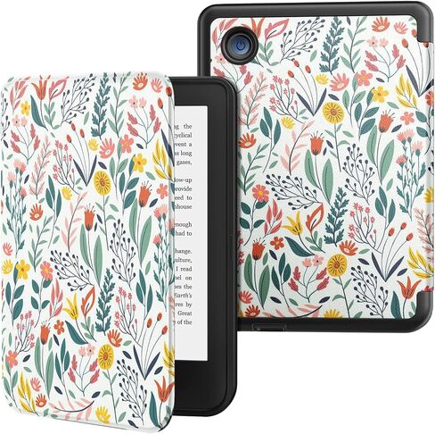 MoKo Case for Kobo Clara BW/Clara Colour/Clara 2E 6", Ultra Slim Lightweight with Auto Wake/Sleep Cover Folio Case for Kobo Clara BW/Clara Colour 6" 2024, Flowers in Saudi Arabia