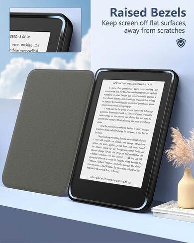 MoKo Case for Kobo Clara BW/Clara Colour/Clara 2E 6", Ultra Slim Lightweight with Auto Wake/Sleep Cover Folio Case for Kobo Clara BW/Clara Colour 6" 2024, Flowers in Saudi Arabia