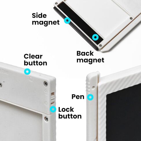 Magnetic Digital Sticky Notes for Monitors&fridge, Monitor Side&top Panel Sticky Note Alternative for Home and Office (milky-white) in Kuwait