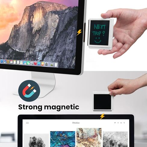 Magnetic Digital Sticky Notes for Monitors&fridge, Monitor Side&top Panel Sticky Note Alternative for Home and Office (milky-white) in Kuwait