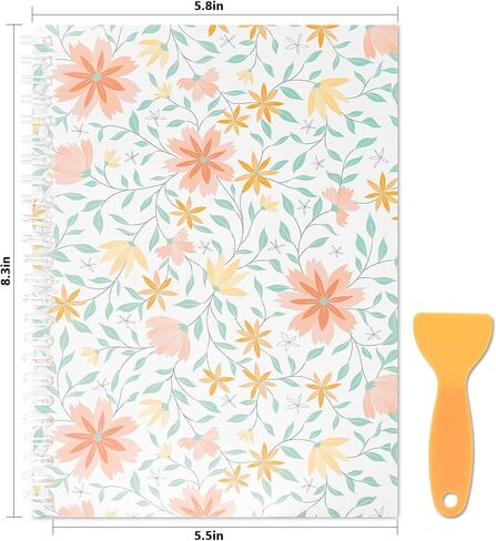 كتاب تخزين الملصقات القابل لإعادة الاستخدام، ألبوم تجميع الملصقات الفارغة، كتاب منظم مقاس A5 مع 32 ورقة تحرير فارغة لمجموعة حامل الملصقات، أصفر in Kuwait