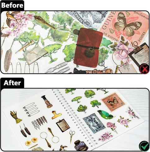 كتاب تخزين الملصقات القابل لإعادة الاستخدام، ألبوم تجميع الملصقات الفارغة، كتاب منظم مقاس A5 مع 32 ورقة تحرير فارغة لمجموعة حامل الملصقات، أصفر in Kuwait