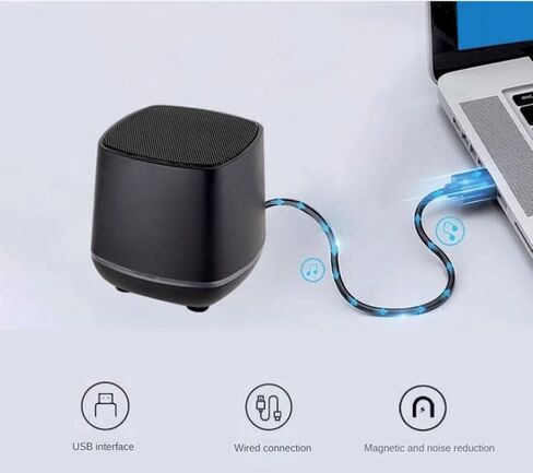 Computer Speakers for Desktop PC,Small Computer Speakers with RGB Light,USB Powered Hi-Fi Stereo Audio System Monitors Tablets Desktop with 3.5mm Aux,for Home Office PC Laptop Tablet in Kuwait