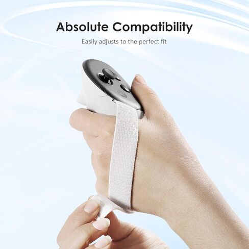 مقابض تحكم Maecker VR، أشرطة نشطة بمفاصل قابلة للتعديل متوافقة مع Meta Quest 3، غطاء أشرطة التحكم لملحقات Quest 3 in Kuwait