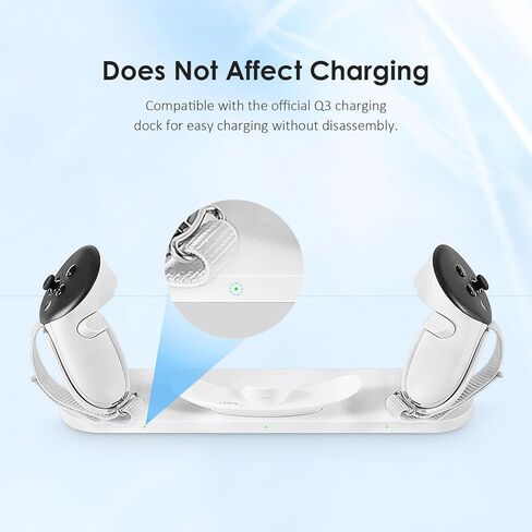 مقابض تحكم Maecker VR، أشرطة نشطة بمفاصل قابلة للتعديل متوافقة مع Meta Quest 3، غطاء أشرطة التحكم لملحقات Quest 3 in Kuwait