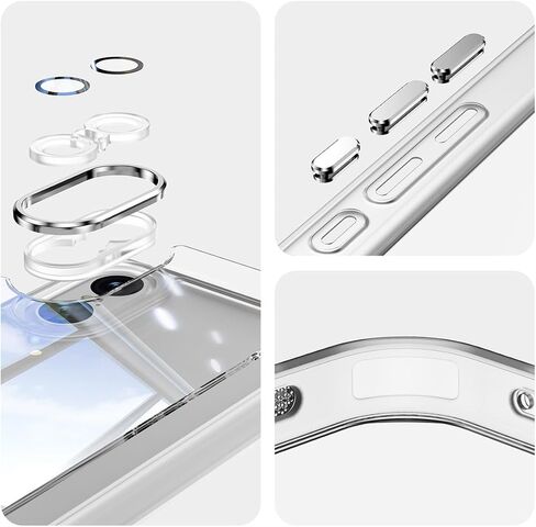 QUIETIP Case Compatible with Sony Xperia 10 VI 5G with Screen Protector,TPU + Clear Acrylic + Metal Keypad Protective Cover,Black in Saudi Arabia