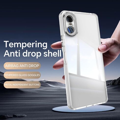 QUIETIP Case Compatible with Sony Xperia 10 VI 5G with Screen Protector,TPU + Clear Acrylic + Metal Keypad Protective Cover,Black in Saudi Arabia