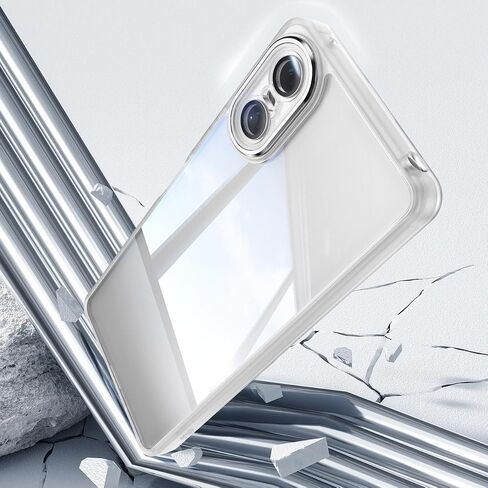 QUIETIP Case Compatible with Sony Xperia 10 VI 5G with Screen Protector,TPU + Clear Acrylic + Metal Keypad Protective Cover,Black in Saudi Arabia