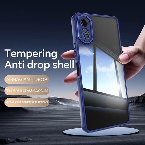 QUIETIP Case Compatible with Sony Xperia 10 VI 5G with Screen Protector,TPU + Clear Acrylic + Metal Keypad Protective Cover,Black in Saudi Arabia