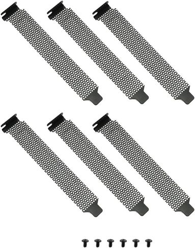 E-outstanding PCI Slot Cover 6PCS Black Dust Filter Bracket Expansion Blank Plate PC Computer Case Blank with 6PCS Screws in Saudi Arabia