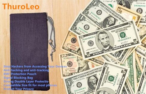 Faraday Bag Compatible with iPhone 14 15 Security Pouch Anti-Radiation Sleeve for Cell Phone Key RFID 5G EMF GPS Phone Sleeve 2 Layer Signal Blocking Pouch Maternity Wallet Case (Gary) in Kuwait