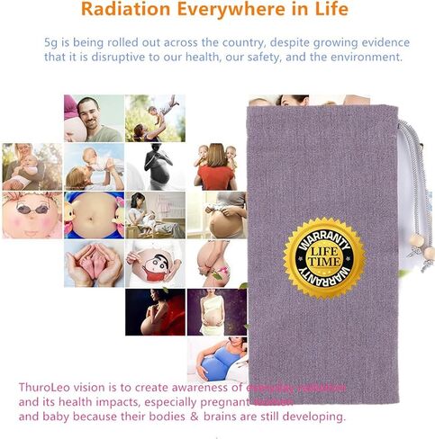 Faraday Bag Compatible with iPhone 14 15 Security Pouch Anti-Radiation Sleeve for Cell Phone Key RFID 5G EMF GPS Phone Sleeve 2 Layer Signal Blocking Pouch Maternity Wallet Case (Gary) in Kuwait