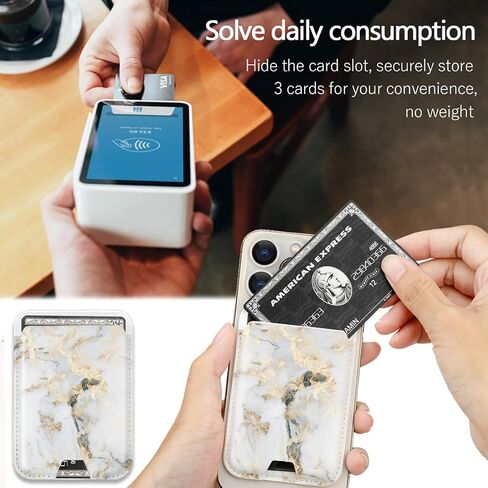 Compatible with Magsafe Wallet Magnetic Card Holder -Green Leaf Phone Wallets for Women Girls Cute Pattern for iPhone 16/15/14/13/12 Series, Fit 3 Cards in Saudi Arabia