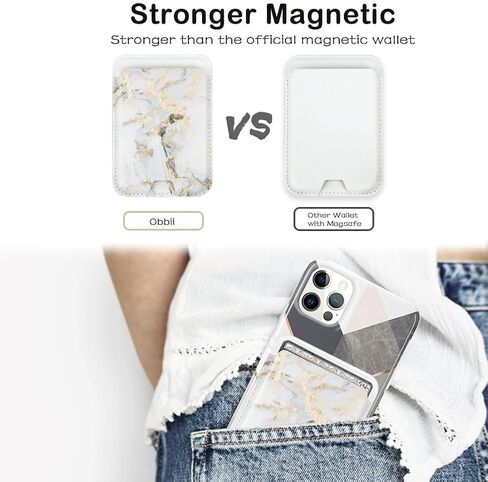 Compatible with Magsafe Wallet Magnetic Card Holder -Green Leaf Phone Wallets for Women Girls Cute Pattern for iPhone 16/15/14/13/12 Series, Fit 3 Cards in Saudi Arabia