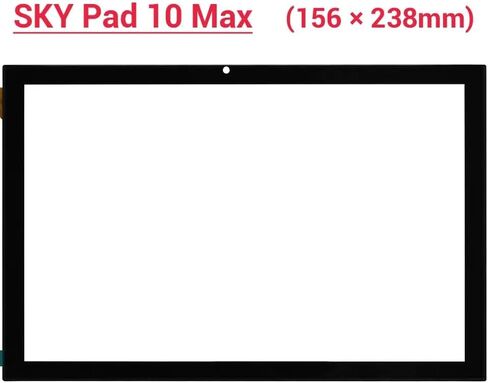 Front Touch Screen Panel Glass Lens Cover Replacement Compatible with Sky Devices Pad 10 (Max) 10.1 inch (Black) in Saudi Arabia