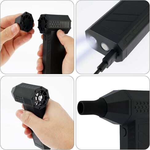 منفاخ جت صغير، 130000 دورة في الدقيقة، منفاخ هواء جاف فائق النفاثة لاسلكي، سرعة قابلة للتعديل، منفاخ هواء بمروحة نفاثة صغيرة مع 3 تصميمات خفيفة، مروحة قوية محمولة باليد للتنظيف، في الهواء الطلق in Kuwait