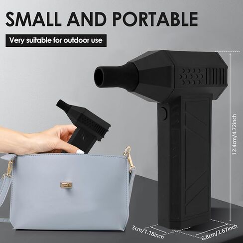 منفاخ جت صغير، 130000 دورة في الدقيقة، منفاخ هواء جاف فائق النفاثة لاسلكي، سرعة قابلة للتعديل، منفاخ هواء بمروحة نفاثة صغيرة مع 3 تصميمات خفيفة، مروحة قوية محمولة باليد للتنظيف، في الهواء الطلق in Kuwait