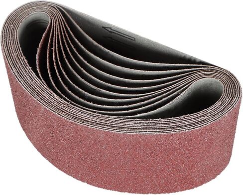10 Pack 4 x 24 Inch Sanding Belts Aluminum Oxide Sander Paper 36 Grit Abrasive Sanding Belt in Saudi Arabia