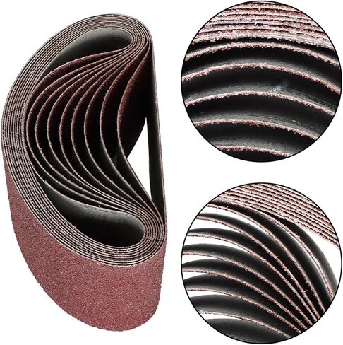 10 Pack 4 x 24 Inch Sanding Belts Aluminum Oxide Sander Paper 36 Grit Abrasive Sanding Belt in Saudi Arabia