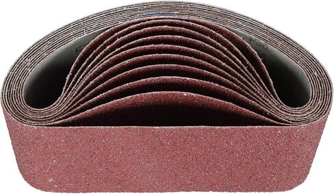 10 Pack 4 x 24 Inch Sanding Belts Aluminum Oxide Sander Paper 36 Grit Abrasive Sanding Belt in Saudi Arabia