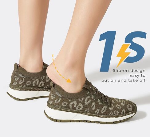 LUCKY STEP Women 's Mesh Slip on Sneaker Elastic Sock Knit Comfortable Breathable Lightweight Fashion Casual Walking Shoes in Saudi Arabia