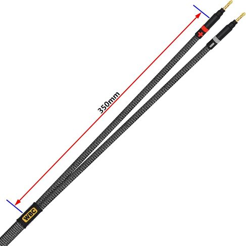 WORLDS BEST CABLES 8 Foot ULTIMATE - 8 AWG - Ultra-Pure OFC - Premium Audiophile HiFi Speaker Cable Pair with Eminence Gold Banana Plugs & Carbon Tweed Jacket in Saudi Arabia