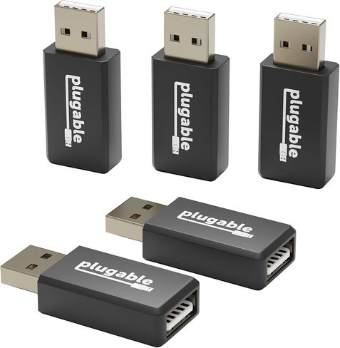 مانع بيانات USB قابل للتوصيل (5 عبوات) يمنع جهاز القرصنة، ويحمي من مقبس العصير في منافذ USB العامة، وهدايا الأمن السيبراني للشحن الآمن، ومحول شحن سريع 1 أمبير فقط لنظام Android وApple iOS in Kuwait