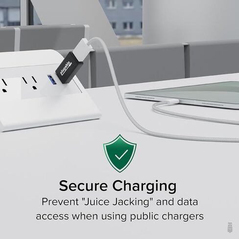 مانع بيانات USB قابل للتوصيل (5 عبوات) يمنع جهاز القرصنة، ويحمي من مقبس العصير في منافذ USB العامة، وهدايا الأمن السيبراني للشحن الآمن، ومحول شحن سريع 1 أمبير فقط لنظام Android وApple iOS in Kuwait