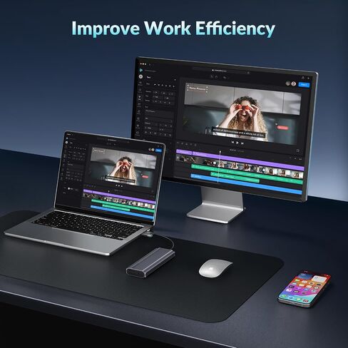PHIXERO 40Gbps M.2 NVMe Enclosure with Cooling Fan, Tool-free SSD Enclosure for M1 M2 Pro/Max, Aluminum M.2 Enclosure Compatible with Thunderbolt 4/3 USB4 8TB Capacity, for Size 2280 M-Key B+M Key in Saudi Arabia