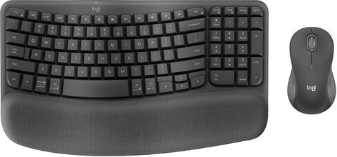 لوجيتك - مجموعة مفاتيح Wave Keys MK670 Combo المريحة من لوحة المفاتيح والماوس اللاسلكية لنظام التشغيل Windows/Mac مع مسند راحة اليد المتكامل - الجرافيت (متجدد) in Saudi Arabia