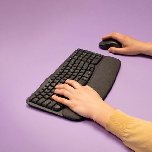 لوجيتك - مجموعة مفاتيح Wave Keys MK670 Combo المريحة من لوحة المفاتيح والماوس اللاسلكية لنظام التشغيل Windows/Mac مع مسند راحة اليد المتكامل - الجرافيت (متجدد) in Saudi Arabia