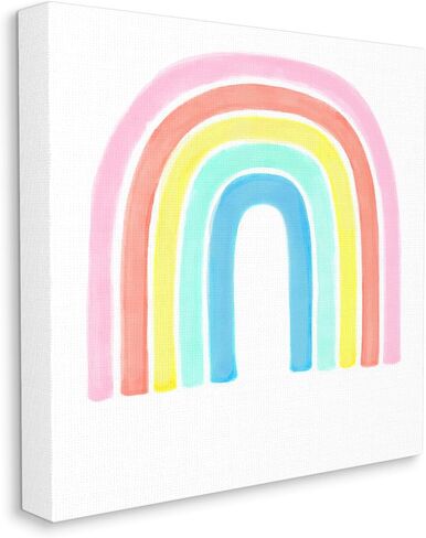 Stupell Industries Soft Pastel Rainbow Personalized Canvas Wall Art by Reesa Qualia in Saudi Arabia