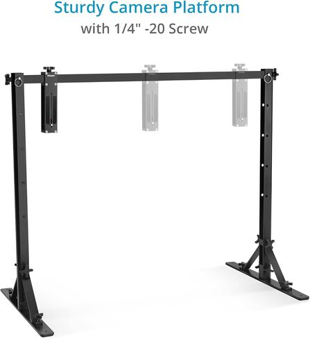 منصة علوية بطول 3 أقدام من PROAIM للكاميرا وإضاءة الاستوديو. نظام تزوير قابل للتعديل للتصوير الفوتوغرافي والفيديو العلوي. لكاميرات الفيديو DSLR، مصابيح LED للميكروفونات. حمولة تصل إلى 10 كجم/22 رطلًا (P-OHCP-01) in Kuwait