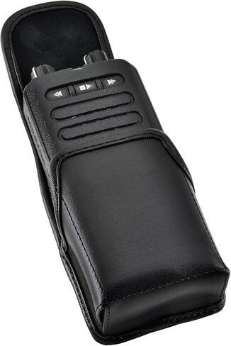 Made for Motorola Minitor VI (6) Voice Pager Fire Radio Two-Tone Voice Pager‎ Radio Black Leather Fitted Case with Heavy Duty Metal Ratcheting Removable Metal Belt Clip in Kuwait