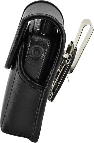 Made for Motorola Minitor VI (6) Voice Pager Fire Radio Two-Tone Voice Pager‎ Radio Black Leather Fitted Case with Heavy Duty Metal Ratcheting Removable Metal Belt Clip in Kuwait