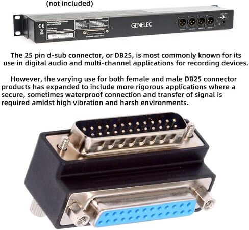 تشينيانغ RS232 DB25Pin المنفذ التسلسلي 90 درجة أسفل الزاوية موصل مواز LPT AES/EBU محول in Kuwait