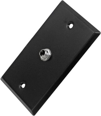 Seismic Audio SA-PLATE7 Black Stainless Steel Wall Plate with One 1/4-Inch TS Mono Jack in Saudi Arabia
