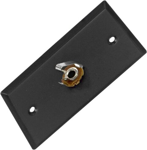 Seismic Audio SA-PLATE7 Black Stainless Steel Wall Plate with One 1/4-Inch TS Mono Jack in Saudi Arabia