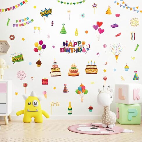 Bamsod Rainbow Kids Wall Stickers with Could and Sun Wall Decals Peel and Stick Removable Wall Stickers for Kids Nursery Bedroom Living Room 11.8'' x 27 '' in Saudi Arabia