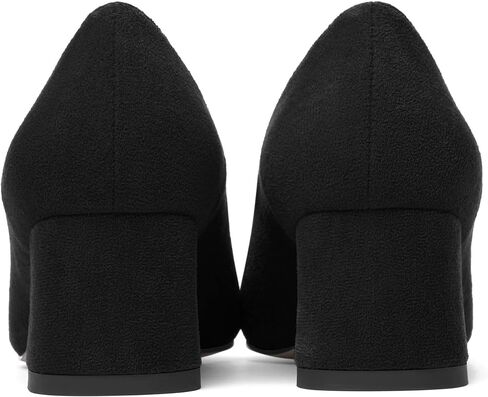 Womens Block Office Slip On Casual Suede Pointed Toe Chunky Low Heel Pumps Shoes 2 Inch in Kuwait