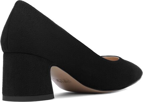 Womens Block Office Slip On Casual Suede Pointed Toe Chunky Low Heel Pumps Shoes 2 Inch in Kuwait