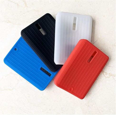 2 Pack Soft Silicone Protective Case Cover Sleeve Compatible with Toshiba Canvio Basics A5 1TB 2TB Portable External Hard Drive HDD, Shockproof dropproof Scratch Resistant Skin (Black+red) in Saudi Arabia