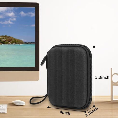 حقيبة حمل صلبة لهاتف Samsung T9 / T7 Shield / T7 / T7 Touch Portable SSD 500GB 1TB 2TB USB 3.2 محركات الأقراص الصلبة الخارجية، حقيبة تخزين سفر صلبة مقاومة للصدمات EVA، أسود in Kuwait