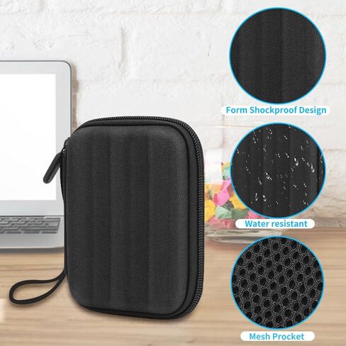 حقيبة حمل صلبة لهاتف Samsung T9 / T7 Shield / T7 / T7 Touch Portable SSD 500GB 1TB 2TB USB 3.2 محركات الأقراص الصلبة الخارجية، حقيبة تخزين سفر صلبة مقاومة للصدمات EVA، أسود in Kuwait