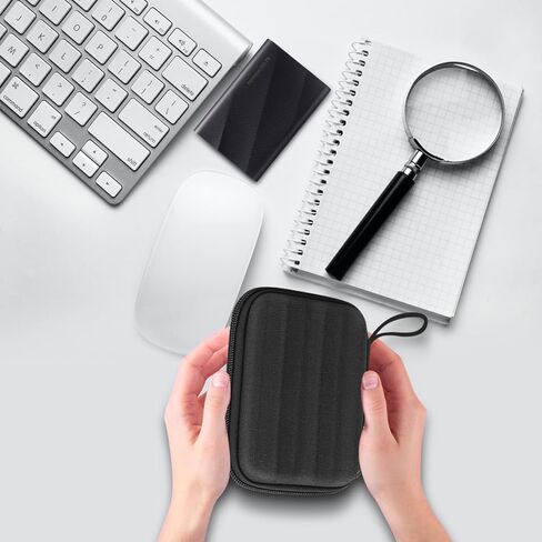 حقيبة حمل صلبة لهاتف Samsung T9 / T7 Shield / T7 / T7 Touch Portable SSD 500GB 1TB 2TB USB 3.2 محركات الأقراص الصلبة الخارجية، حقيبة تخزين سفر صلبة مقاومة للصدمات EVA، أسود in Kuwait