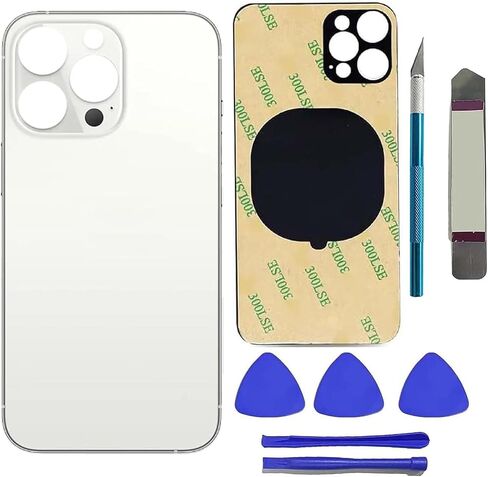 13 Pro Back Glass Replacement for iPhone 13 Pro Rear Back Glass,Compatible with iPhone 13 Pro Rear Glass Kit with Pre-Installed Adhesive and Tools(Silver) in Saudi Arabia