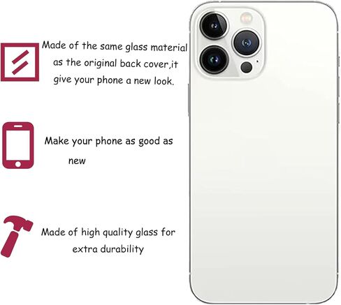 13 Pro Back Glass Replacement for iPhone 13 Pro Rear Back Glass,Compatible with iPhone 13 Pro Rear Glass Kit with Pre-Installed Adhesive and Tools(Silver) in Saudi Arabia